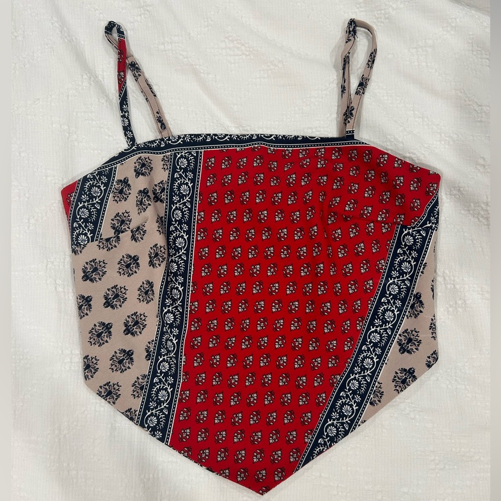 Printed Cropped Top